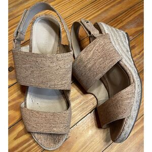 Vionic Brooke Cork Wedge Sandals‎ Size 11